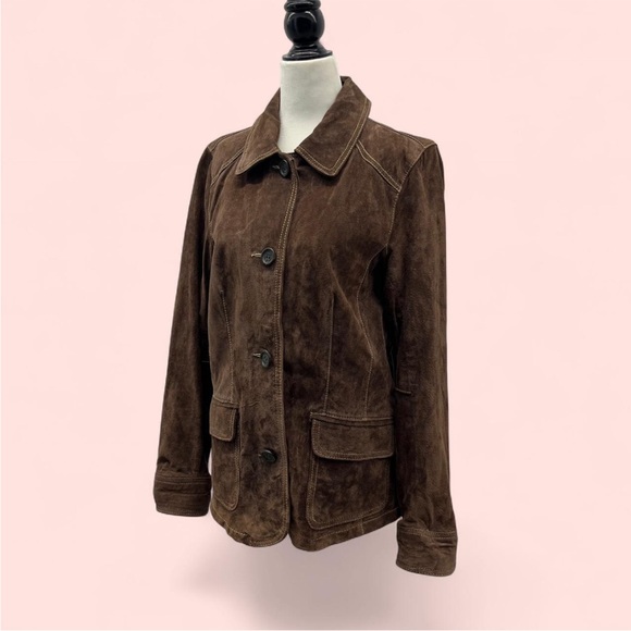Brown Suede Women's Jacket - Picture 2 of 7